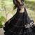 navratri cotton lehenga choli -bandhani print kurti with kutchi patchwork & flair - free size