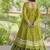 navratri cotton lehenga choli -bandhani print kurti with kutchi patchwork & flair - free size