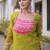 women navratri rayon lehenga choli with bandhani jacket - free size