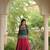 women navratri rayon lehenga choli with bandhani jacket - free size