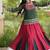 women navratri rayon lehenga choli with bandhani jacket - free size