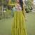 Parrot faux georgette bandhni print with kutchi patche work navratri gown