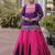 women navratri rayon lehenga choli with bandhani jacket - free size