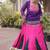 women navratri rayon lehenga choli with bandhani jacket - free size