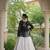 women navratri bandhani lehenga choli - cotton flair with kutchi gamthi patchwork - free size