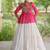 women navratri bandhani lehenga choli - cotton flair with kutchi gamthi patchwork - free size