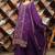 Purple sequins embroidered faux georgette stitched salwar kameez