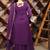 Purple sequins embroidered faux georgette stitched salwar kameez