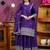 Purple sequins embroidered chinon stitched salwar kameez