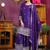 Purple sequins embroidered chinon stitched salwar kameez