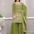 Parrot-green sequins embroidered faux georgette stitched salwar kameez
