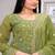 Parrot-green sequins embroidered faux georgette stitched salwar kameez