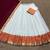 Traditional South Indian Off-White Pleated Lehenga Choli Set with Maroon Dupatta and Zari Border