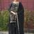 Black sequins embroidered faux georgette stitched salwar kameez