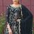 Black sequins embroidered faux georgette stitched salwar kameez