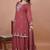 Mustard coding sequence embroidered faux georgette stitched salwar kameez