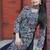 Black sequence embroidered and real mirror work  tappeta silk stitched salwar kameez
