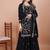 Black sequins embroidered faux georgette stitched salwar kameez