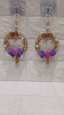 subh labh mini flower hanging for home decoration decor (pack of 2) 1