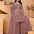 Coffee sequins embroidered faux georgette stitched salwar kameez