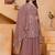 Coffee sequins embroidered faux georgette stitched salwar kameez