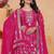 Pink sequins embroidered faux georgette stitched salwar kameez