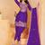Blue coding sequins embroidered chinon stitched salwar kameez