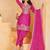 Pink coding sequins embroidered chinon stitched salwar kameez