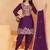 Wine coding sequins embroidered chinon stitched salwar kameez