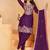 Wine coding sequins embroidered chinon stitched salwar kameez