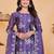 Lavender sequins embroidered chinon stitched salwar kameez