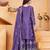 Lavender sequins embroidered chinon stitched salwar kameez