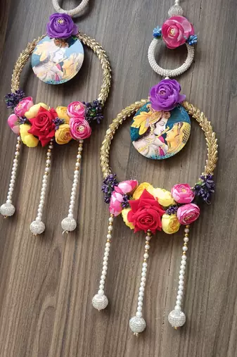 handmade hanging decorative door toran tassel home temple festival decorations (pack of 2)