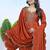 Rust sequins embroidered natural crepe stitched salwar kameez