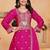 Pink sequins embroidered chinon stitched salwar kameez