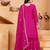 Pink sequins embroidered chinon stitched salwar kameez