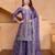Lavender sequins embroidered chinon stitched salwar kameez
