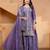 Lavender sequins embroidered chinon stitched salwar kameez
