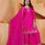 Pink sequins embroidered chinon stitched salwar kameez