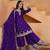 Purple sequins embroidered chinon stitched salwar kameez