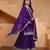 Purple sequins embroidered chinon stitched salwar kameez