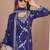 Purple sequins embroidered vichitra silk stitched salwar kameez
