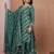 Green multi thread and sequins embroidered chinon stitched salwar kameez