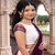 Off-White Silk Blend Pleated Lehenga Choli with Zari Border and Wine Contrast Dupatta