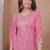 Baby-pink sequins embroidered faux georgette stitched salwar kameez