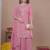 Baby-pink sequins embroidered faux georgette stitched salwar kameez