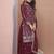 Teal sequins embroidered natural crepe stitched salwar kameez