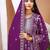 Wine sequins embroidered faux georgette stitched salwar kameez