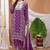 Wine sequins embroidered faux georgette stitched salwar kameez