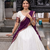 Off-White & Purple  Half Saree Set with Contrast Zari Border and Unstitched Blouse Piece